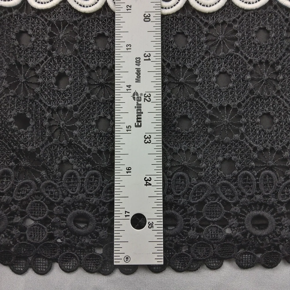 Kate Spade New York, Floral Dot Lace Shift Dress, Jewel Neck, Women's Size 6 B/W